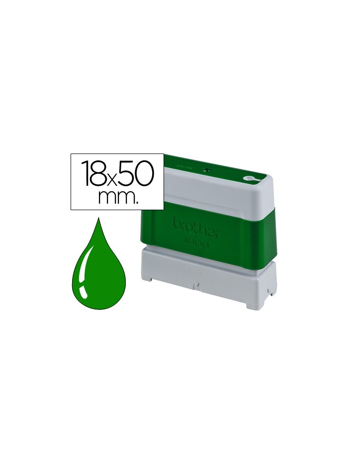 Sello automatico brother 18 mm x 50 mm verde Sello automatico brother 18 mm x 50 mm verde