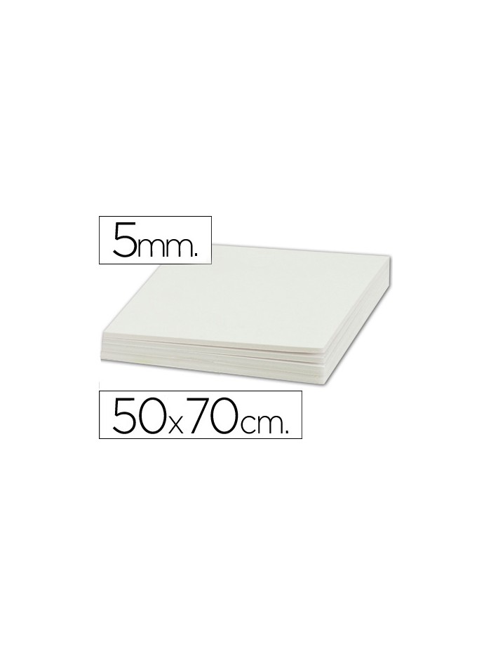 Carton pluma liderpapel blanco doble cara 50x70cm espesor 5mm Carton pluma liderpapel blanco doble cara 50x70cm espesor 5mm