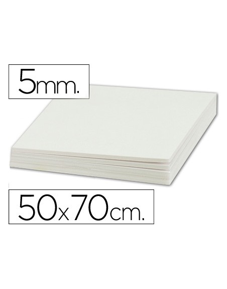 Carton pluma liderpapel blanco doble cara 50x70cm espesor 5mm