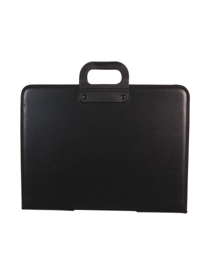 Cartera portadocumentos q-connect negra con asa con cremallera din a3 420x297 mm