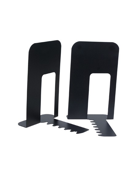 Apoyalibros metalico q-connect kf00837 negro juego 165x127x165mm