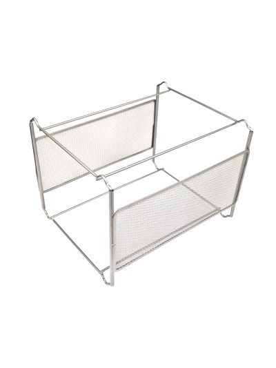 Soporte para carpetas colgante q-connect kf00832 rejilla plata metalico 335x285x250 mm para carpetas din a4