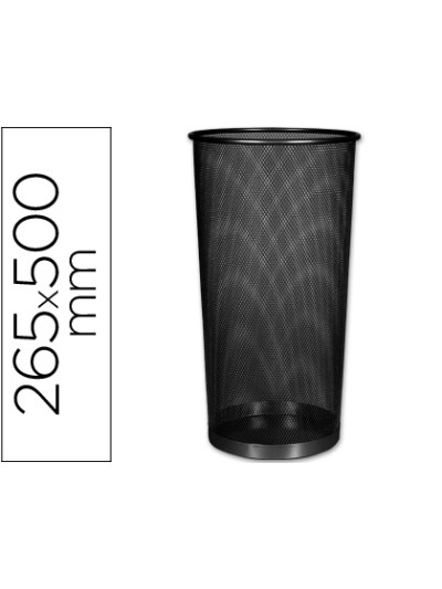 Paraguero metalico q-connect kf00829 rejilla negro 26,5 diametro x 50 cm