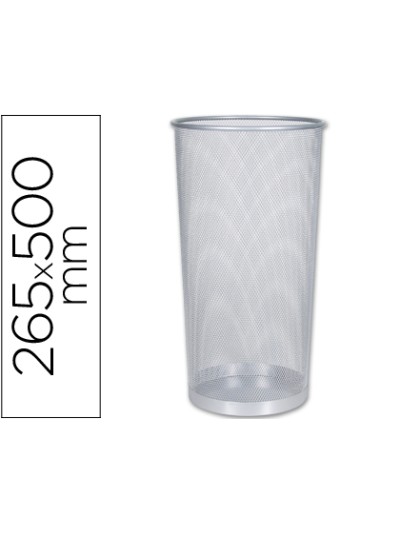 Paraguero metalico q-connect kf00828 rejilla plata 26,5 diametro x 50 cm