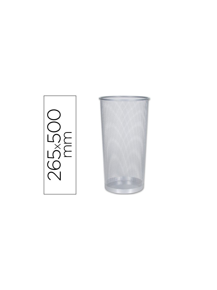 Paraguero metalico q-connect kf00828 rejilla plata 26,5 diametro x 50 cm Paraguero metalico q-connect kf00828 rejilla plata 26,5 diametro x 50 cm