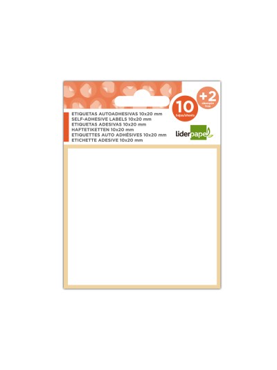 Etiquetas liderpapel sobre de 10 h. + 2 h. obsequio 53x82 mm -2 unidades por hoja