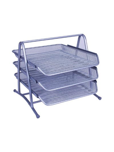 Bandeja sobremesa metalica q-connect kf00822 rejilla plata 3 bandejas movibles 350x278x275 mm