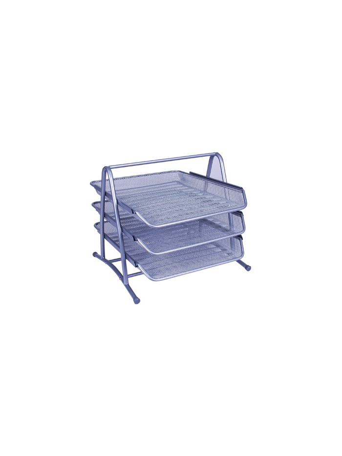 Bandeja sobremesa metalica q-connect kf00822 rejilla plata 3 bandejas movibles 350x278x275 mm Bandeja sobremesa metalica q-connect kf00822 rejilla plata 3 bandejas movibles 350x278x275 mm