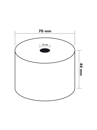 Rollo sumadora termico q-connect 44 mm ancho x 70 mm diametro sin bisfenol a