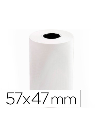 Rollo sumadora termico q-connect 57 mm ancho x 47mm diametro para maquinas tarjetade creditos sin bisfenol a
