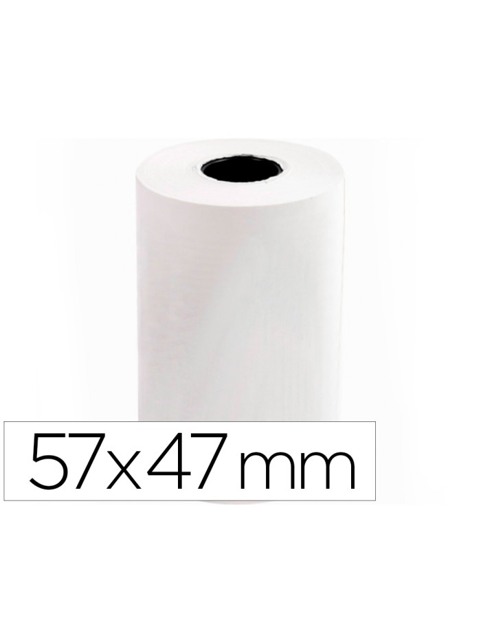 Rollo sumadora termico q-connect 57 mm ancho x 47mm diametro para maquinas tarjetade creditos sin bisfenol a Rollo sumadora termico q-connect 57 mm ancho x 47mm diametro para maquinas tarjetade creditos sin bisfenol a