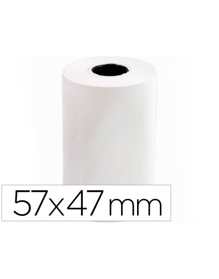 Rollo sumadora termico q-connect 57 mm ancho x 47mm diametro para maquinas tarjetade creditos sin bisfenol a