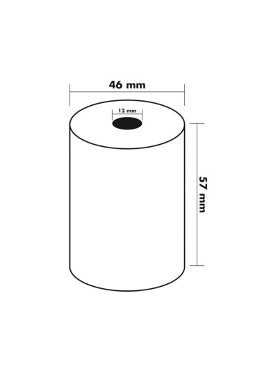 Rollo sumadora termico q-connect 57 mm ancho x 47mm diametro para maquinas tarjetade creditos sin bisfenol a