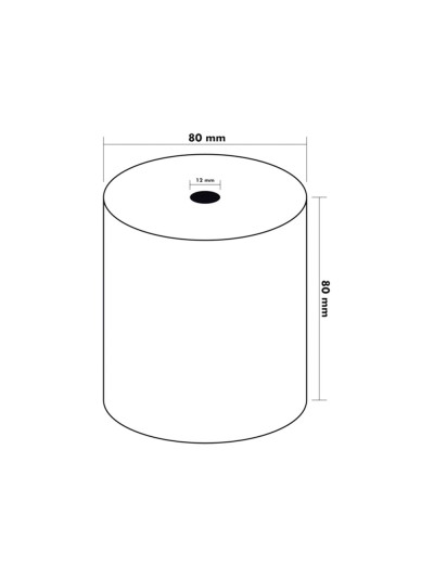 Rollo sumadora termico q-connect 80 mm ancho x 80 mm diametro sin bisfenol a