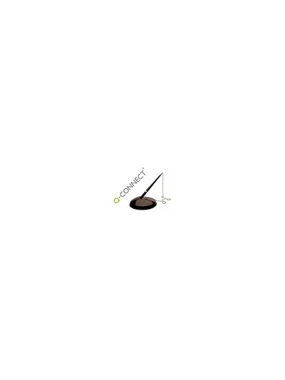 Boligrafo extensible q-connect con cadena metalica y soporte adhesivo