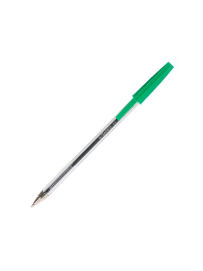 Boligrafo transparente q-connect verde medio kf01043