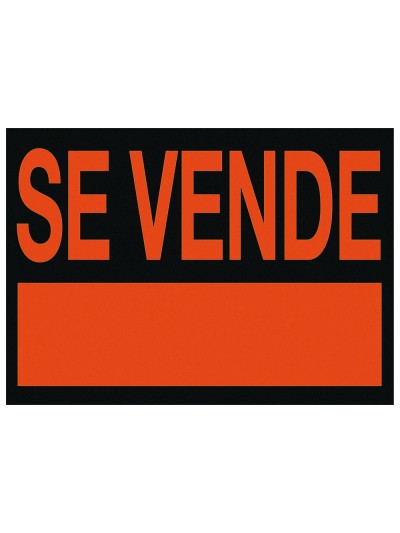 Cartel plastico archivo 2000 /'se vende/' rojo fluorescente 700x500 mm