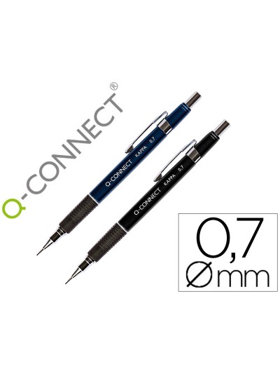 Portaminas q-connect kappa 0,7 mm sujecion de caucho