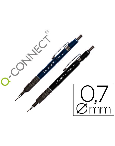 Portaminas q-connect kappa 0,7 mm sujecion de caucho