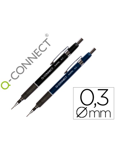 Portaminas q-connect kappa 0,3 mm sujecion de caucho