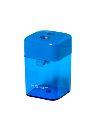 Sacapuntas q-connect metalico 2 usos con deposito