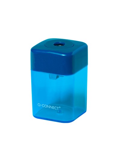 Sacapuntas q-connect metalico 1 uso con deposito