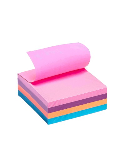 Bloc de notas adhesivas quita y pon q-connect con 320 hojas 76x76mm