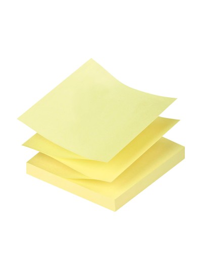 Bloc de notas adhesivas quita y pon q-connect 76x76 mm zig-zag