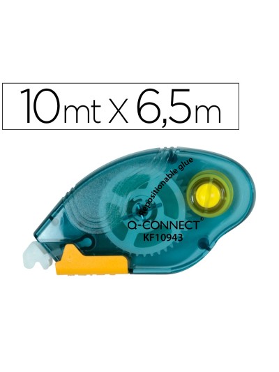 Pegamento q-connect roller compact removible 6,5 mm de ancho x 10 mt unidad