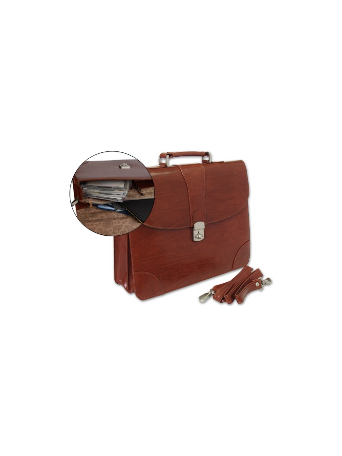 Cartera portadocumentos q-connect kf02610 con correa y dptos interiores marron Cartera portadocumentos q-connect kf02610 con correa y dptos interiores marron