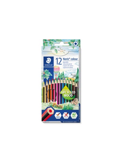 Lapices de colores staedtler noris colour slim triangular caja de 12 colores surtidos