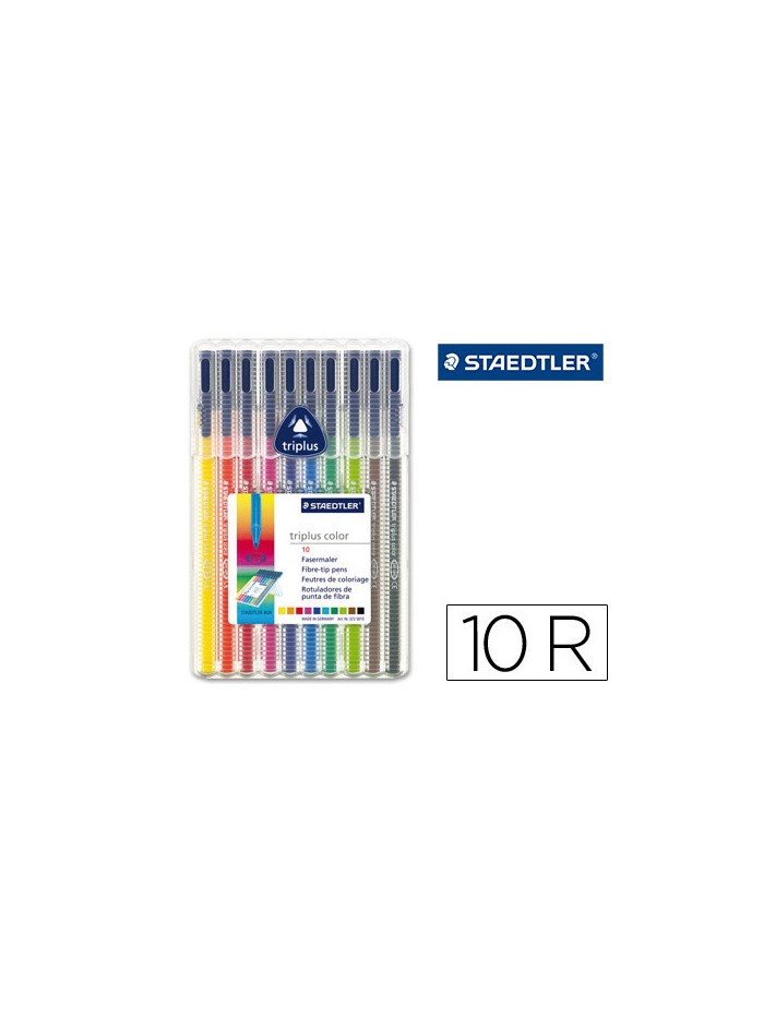 Rotulador staedtler triplus color 323 estuche de 10 unidades colores surtidos Rotulador staedtler triplus color 323 estuche de 10 unidades colores surtidos