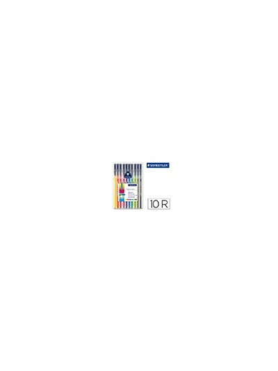 Rotulador staedtler triplus color 323 estuche de 10 unidades colores surtidos