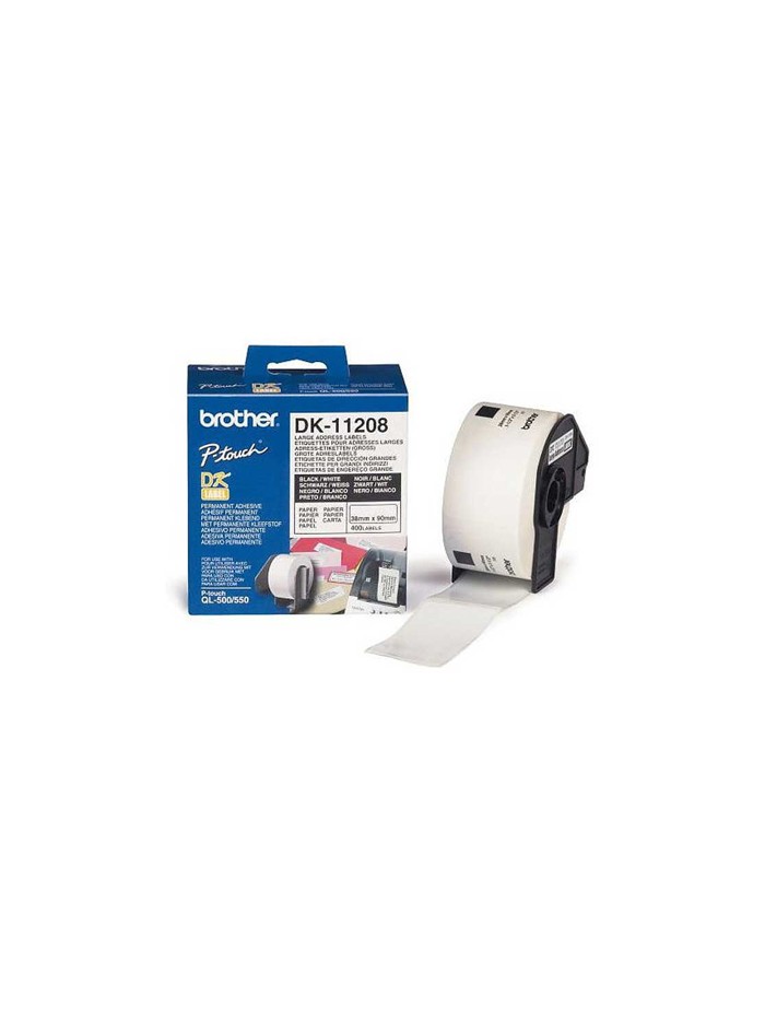 Etiqueta adhesiva brother dk11208 -tamaño 38x90 mm para impresoras de etiquetas ql -400 etiquetas- Etiqueta adhesiva brother dk11208 -tamaño 38x90 mm para impresoras de etiquetas ql -400 etiquetas-