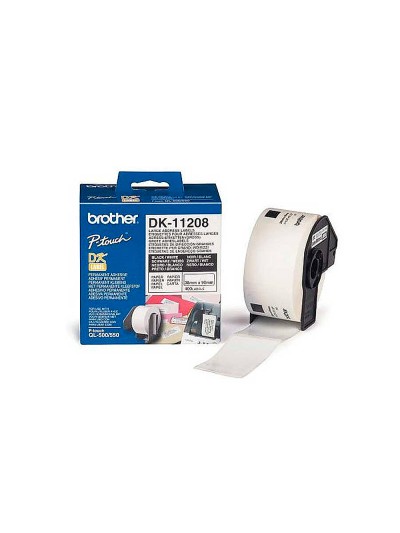 Etiqueta adhesiva brother dk11208 -tamaño 38x90 mm para impresoras de etiquetas ql -400 etiquetas-