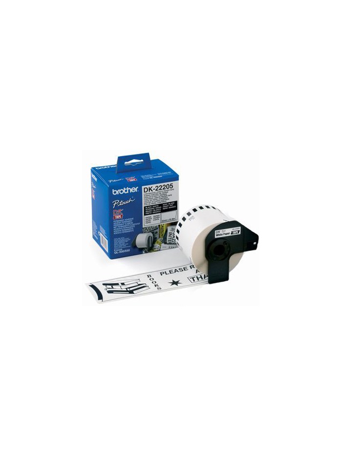 Cinta de papel continuo brother dk-22205 para impresoras de etiquetas ql Cinta de papel continuo brother dk-22205 para impresoras de etiquetas ql