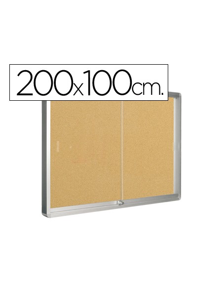 Vitrina de anuncios q-connect marco de aluminio 1000 x 2000 mm