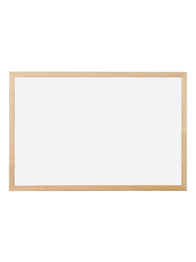 Pizarra blanca q-connect laminada marco de madera 120x90 cm