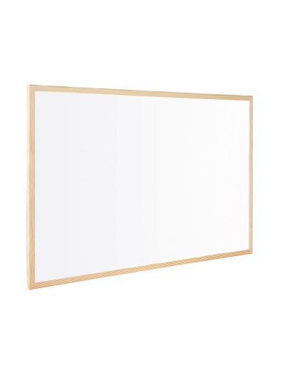 Pizarra blanca q-connect laminada marco de madera 120x90 cm