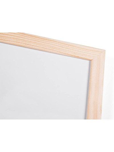 Pizarra blanca q-connect laminada marco de madera 120x90 cm