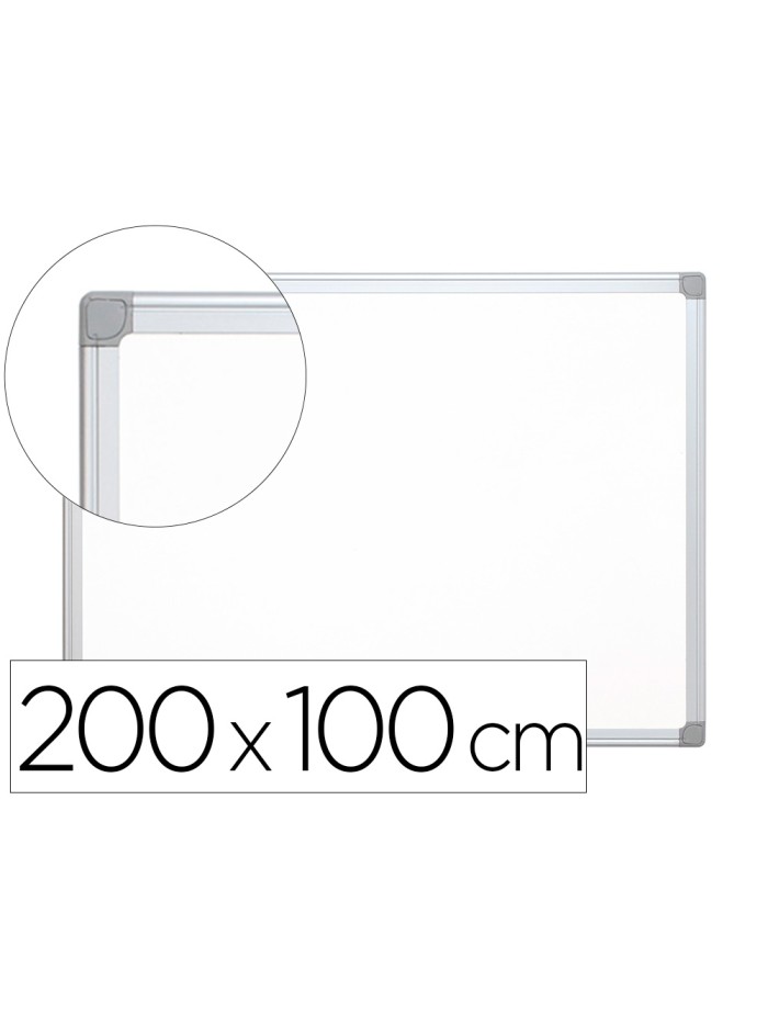 Pizarra blanca q-connect laminada marco de aluminio 200x100 cm Pizarra blanca q-connect laminada marco de aluminio 200x100 cm
