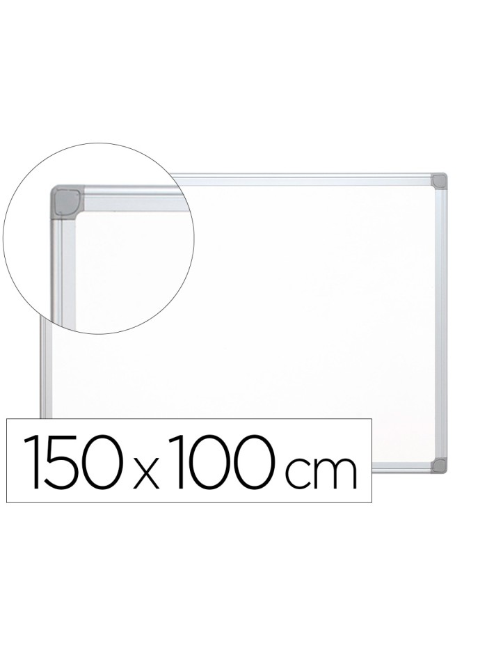 Pizarra blanca q-connect laminada marco de aluminio 150x100 cm Pizarra blanca q-connect laminada marco de aluminio 150x100 cm