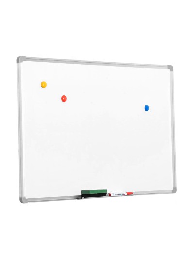 Pizarra blanca q-connect lacada magnetica marco de aluminio 200x100 cm