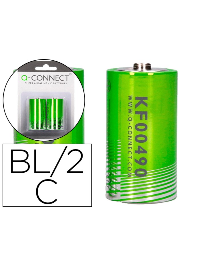 Pila q-connect alcalina c blister de 2 unidades Pila q-connect alcalina c blister de 2 unidades