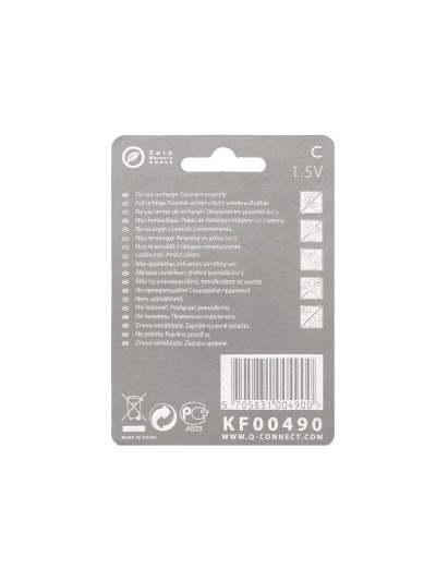 Pila q-connect alcalina c blister de 2 unidades