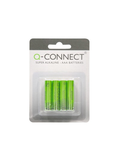 Pila q-connect alcalina aaa blister con 4 unidades