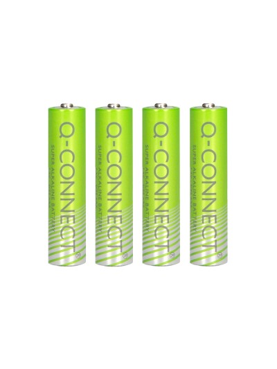 Pila q-connect alcalina aaa blister con 4 unidades