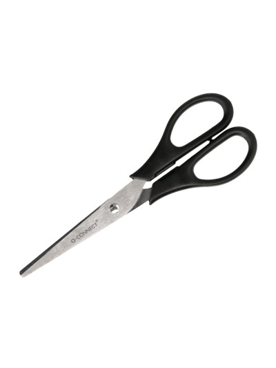 Tijera oficina q-connect inoxidable 7/' 17 cm blister