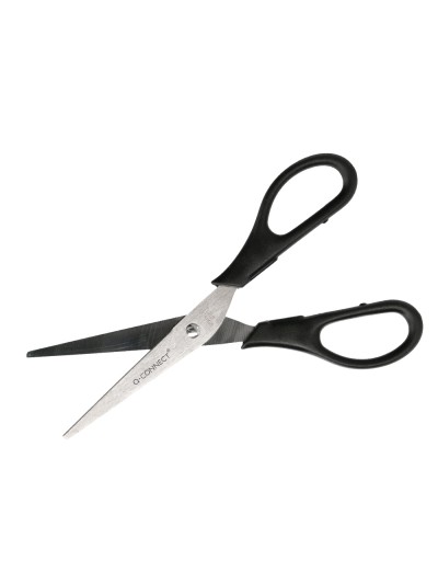 Tijera oficina q-connect inoxidable 7/' 17 cm blister