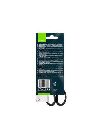Tijera oficina q-connect inoxidable 7/' 17 cm blister